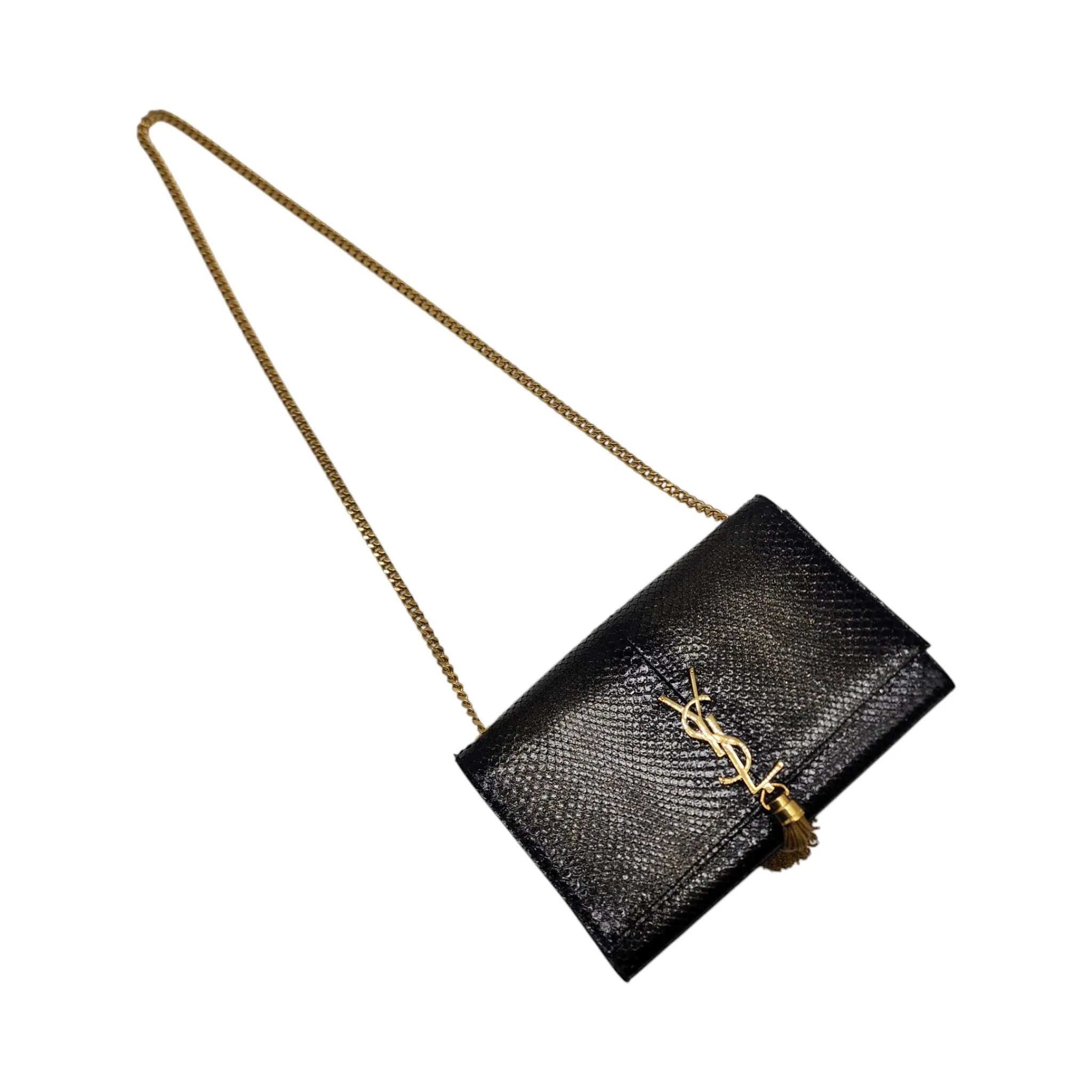 Saint Laurent Medium Kate Shoulder Bag - Python - Silver