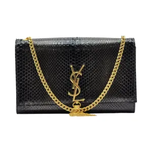Saint Laurent Medium Kate Shoulder Bag - Python - Silver