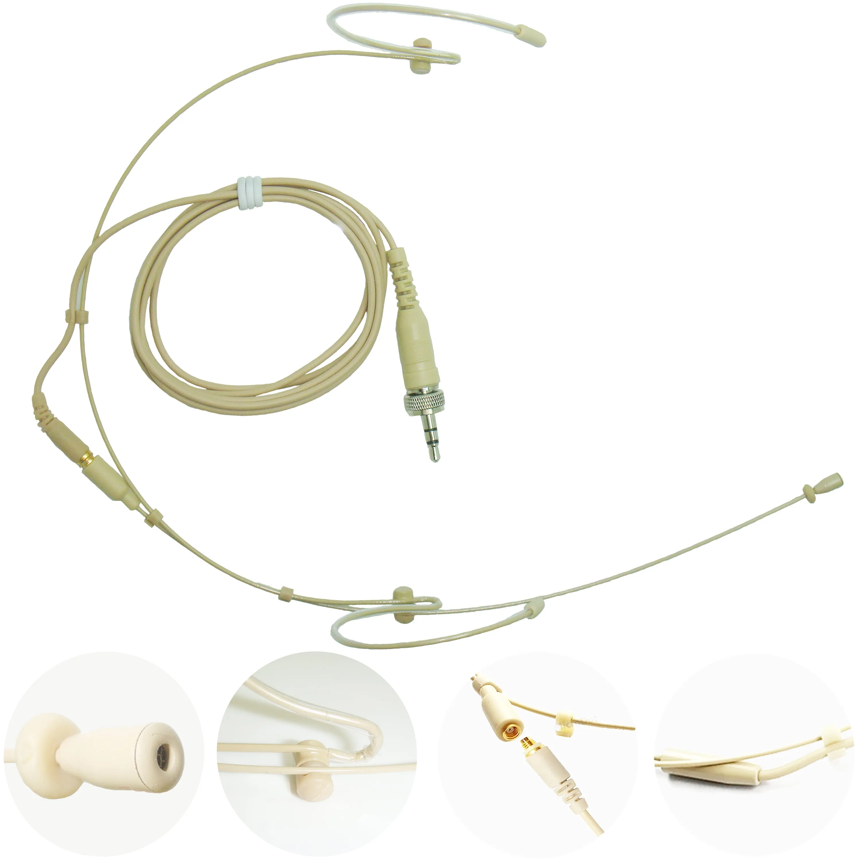 Sennheiser Lemo 3 Pin Ear Worn Double Hook Microphone Body Pack Transmitter SK EW EK G AVX XSW Series
