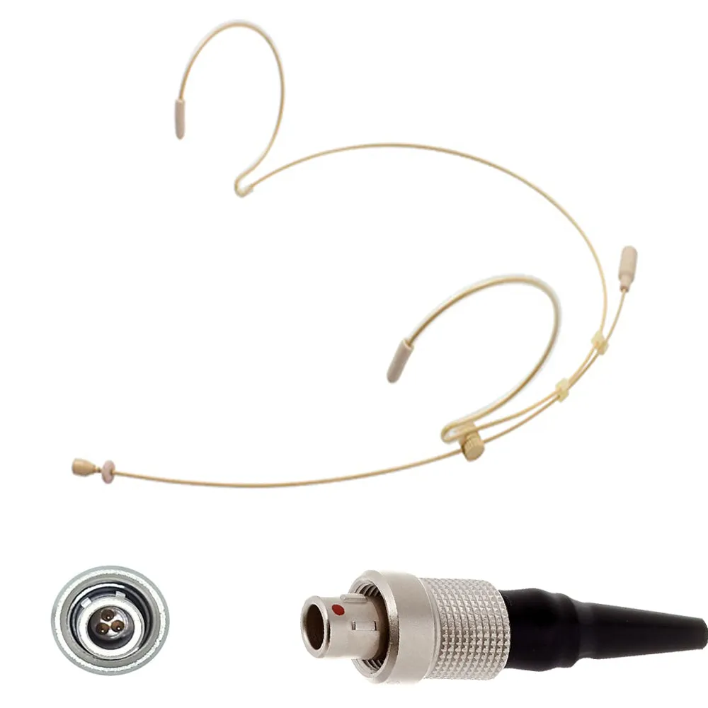 Sennheiser Lemo 3 Pin Ear Worn Double Hook Microphone Body Pack Transmitter SK EW EK G AVX XSW Series