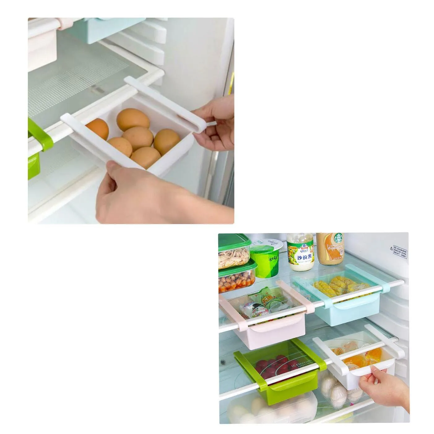 Set of 2 Refrigerator Storage Drawer