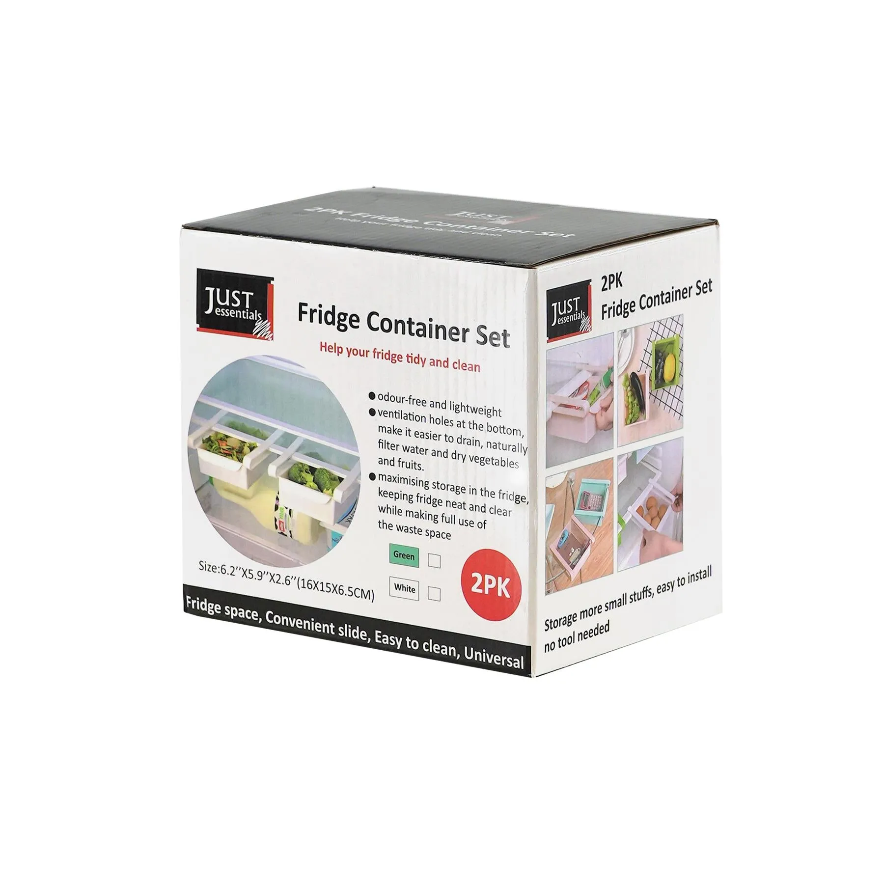 Set of 2 Refrigerator Storage Drawer