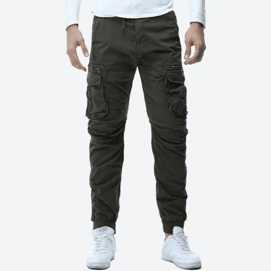 Slim-Fit Multi-Pocket Cargo Trousers