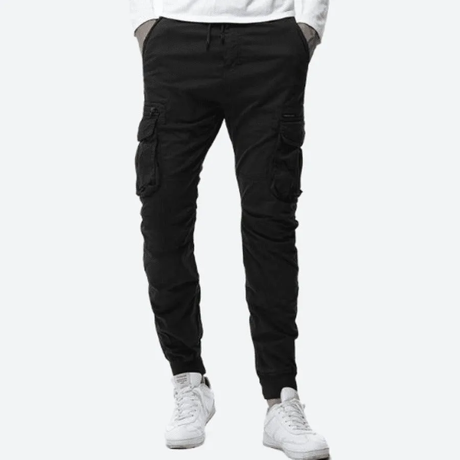 Slim-Fit Multi-Pocket Cargo Trousers