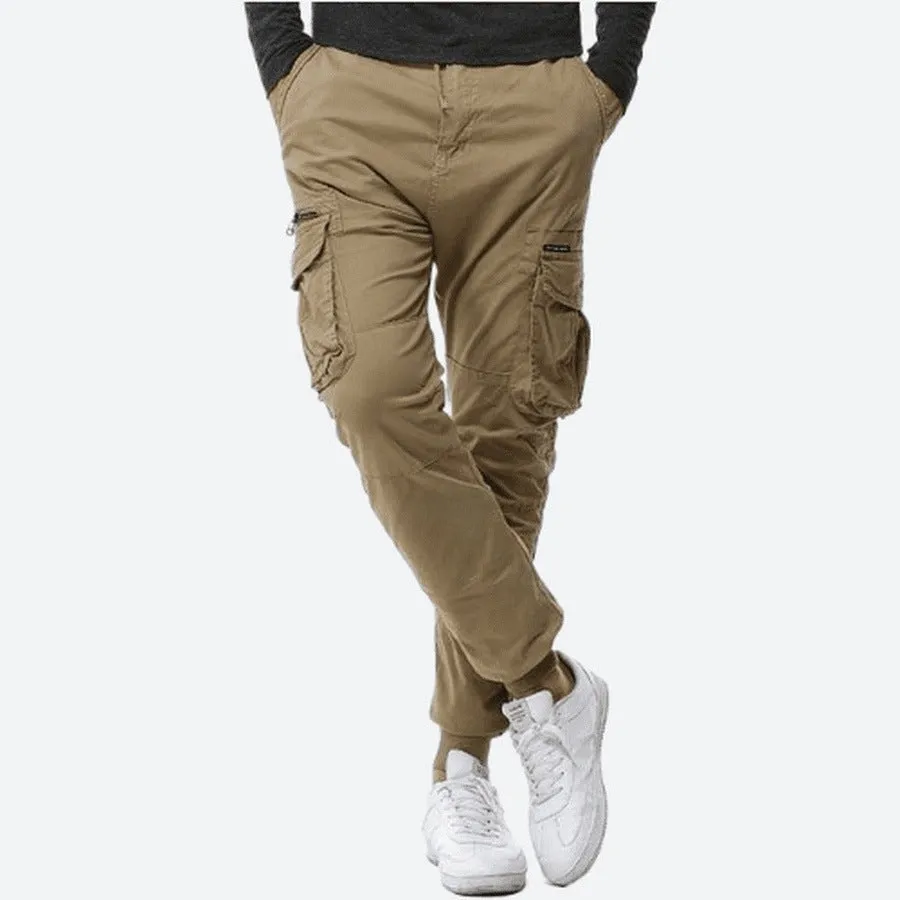 Slim-Fit Multi-Pocket Cargo Trousers