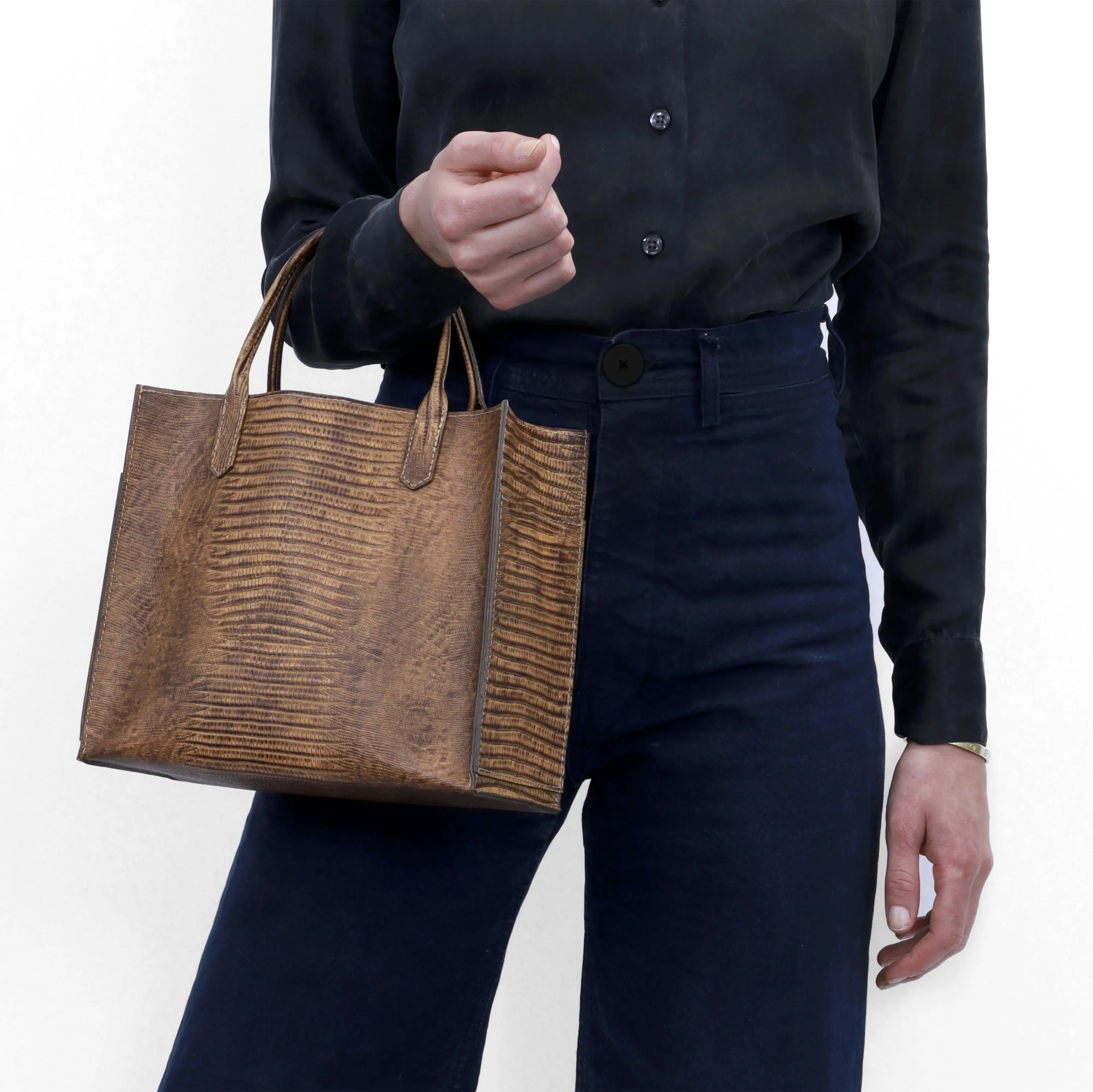 SMALL HARBOR TOTE ORCHID PEBBLED CALF