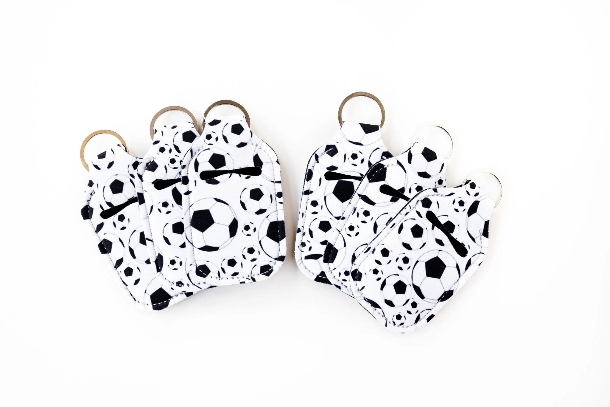 Soccer Team Gifts Hand Sanitizer Holder for Backpack Kids Keychain - Pack of 10