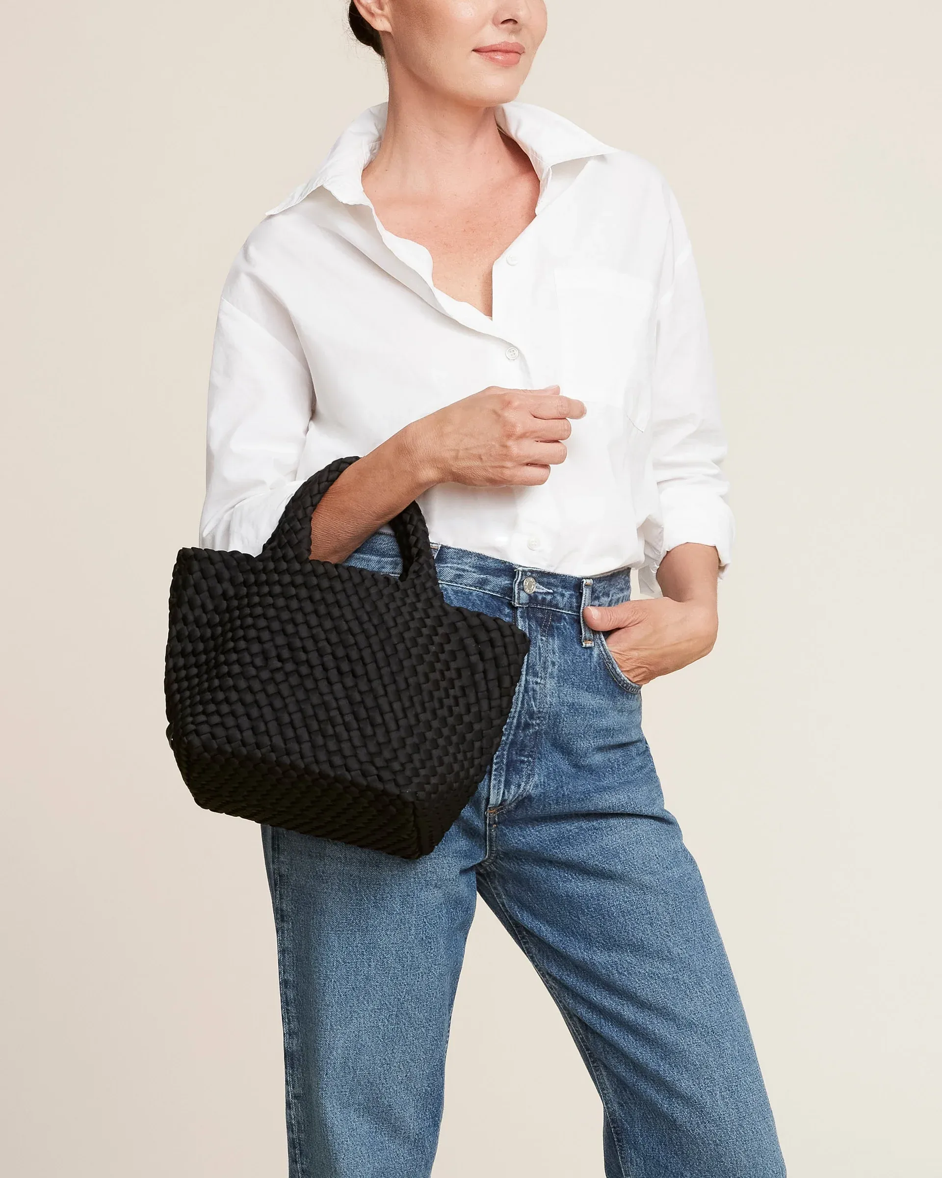 ST. BARTHS SMALL TOTE IN ONYX