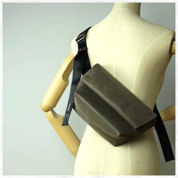 Stylish Womens Coffee Leather Sling Bag Crossbody Shoulder Bag Purse Sling Pack for Ladies