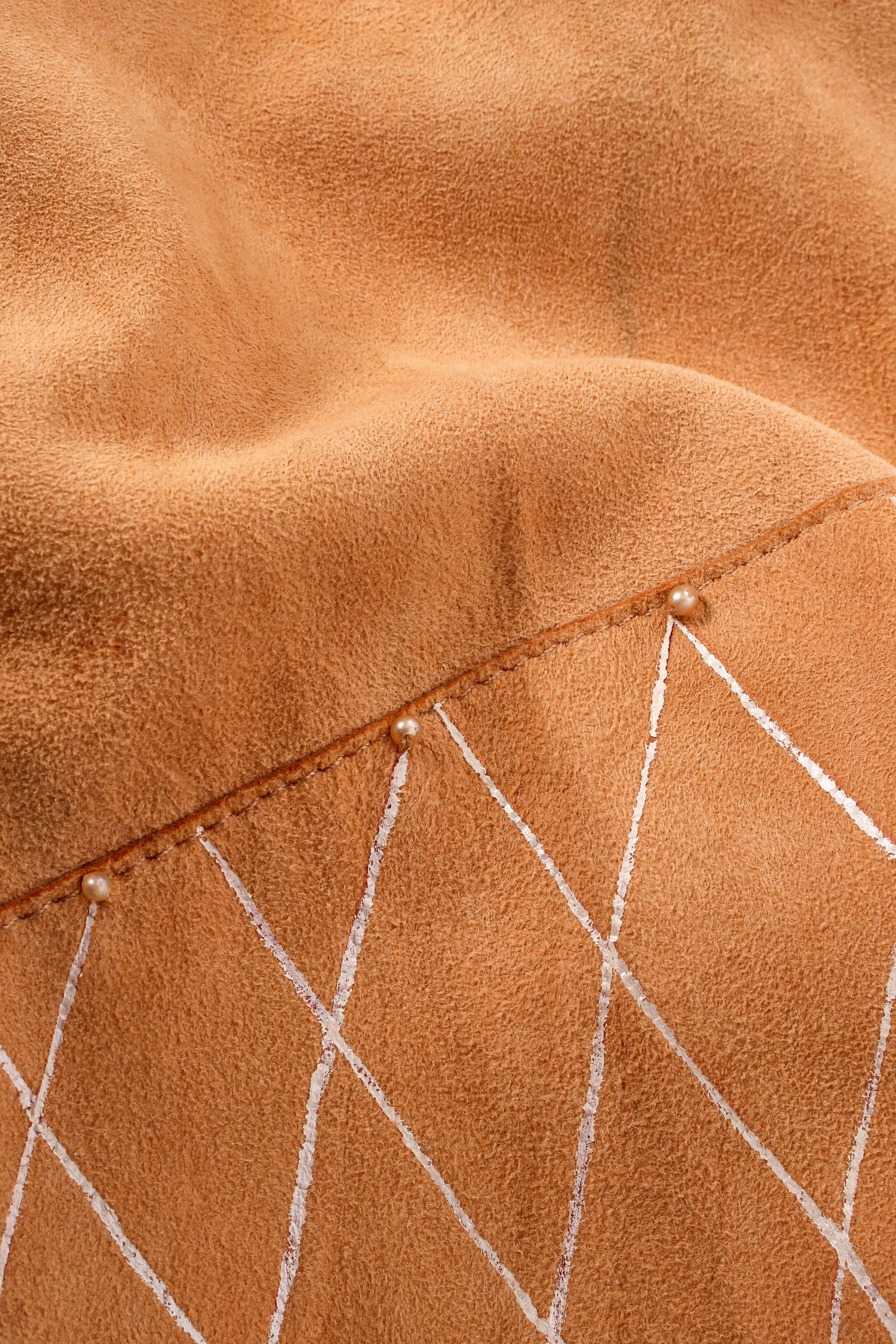 Suede Leaf Print Duster
