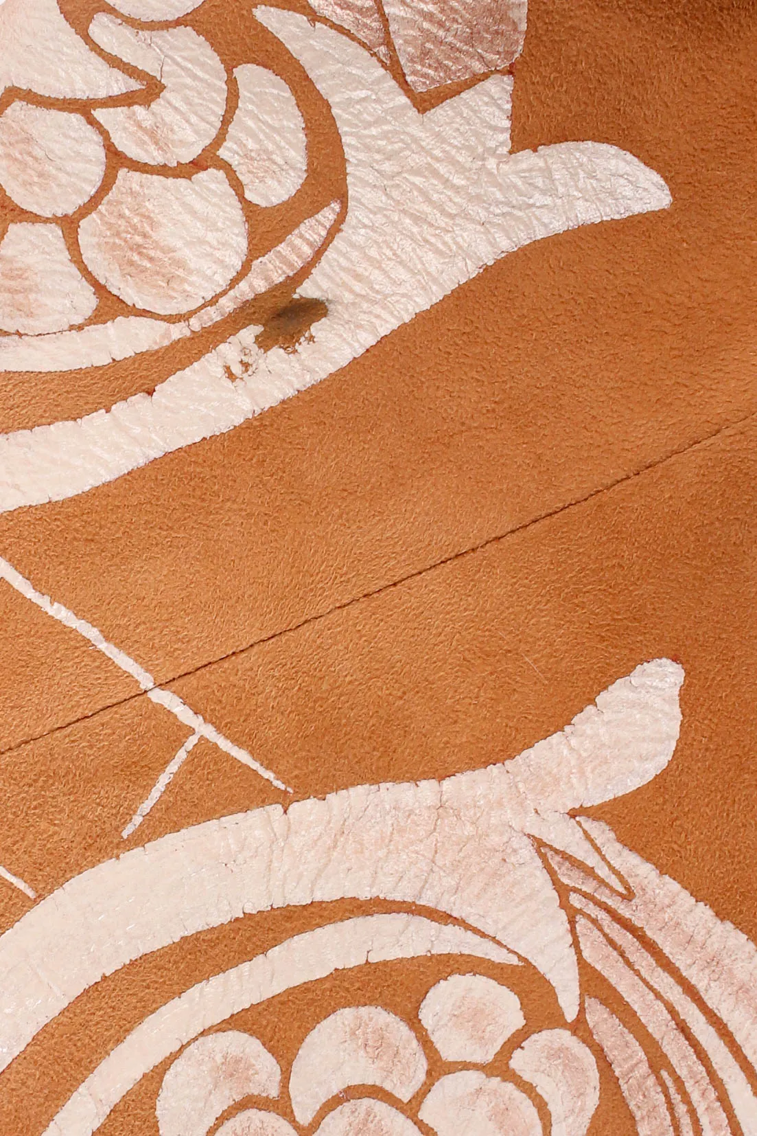 Suede Leaf Print Duster