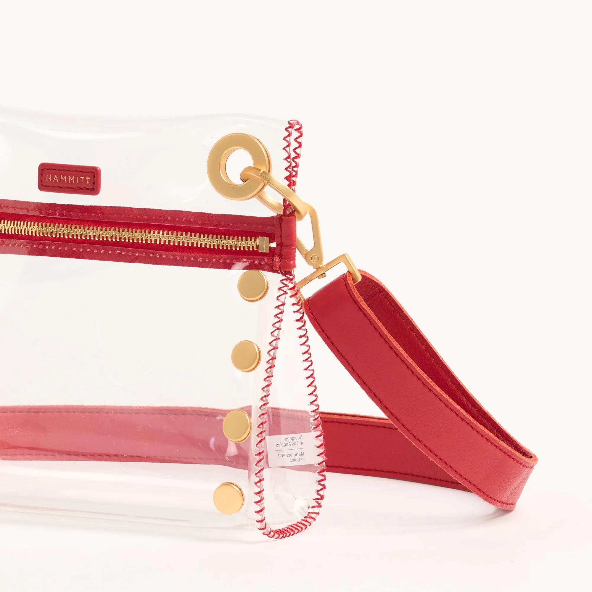 Tony | Clear Poppy Red/Brushed Gold | Sml