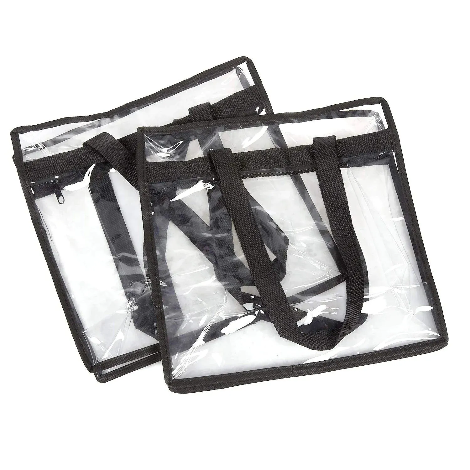 Transparent Handbags for Women – 2x Clear PVC Tote Bags Stadium Approved