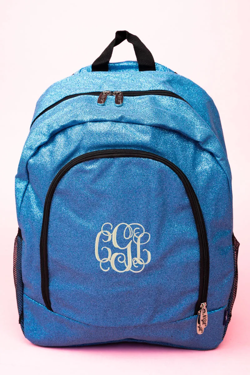 Turquoise Glitz & Glam Large Backpack