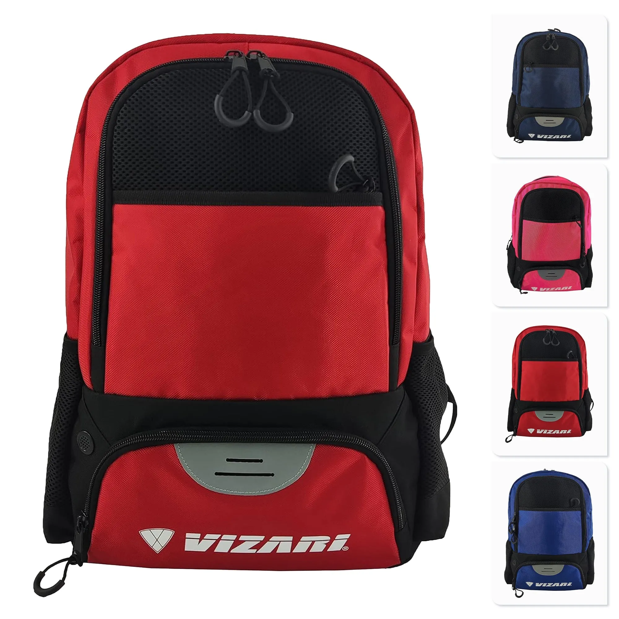 Vizari Avila Soccer Sports bag with Lucca Soccer Ball (RED)