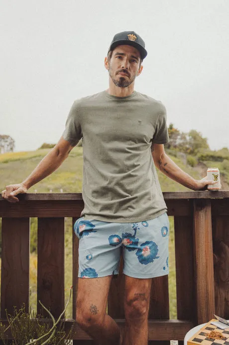 Voyage Short 16" | Dusty Blue/ Pacific Blue/ Coral Pink