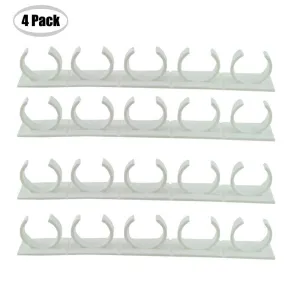 willway 20 Spice Gripper Clips Multi-Use Spice Cabinet Holder - 4 Strips, Spice Cabinet Organizer - Holds 20 Jars