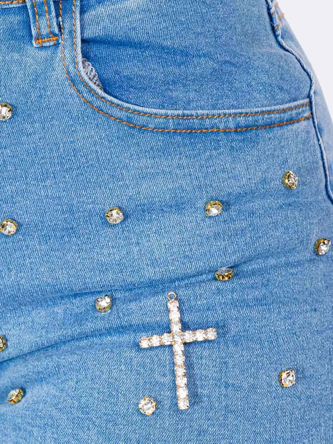 WOMEN'S BUTTON CLOSURE POCKETS CROSS STRETCH DENIM SKINNY JEANS