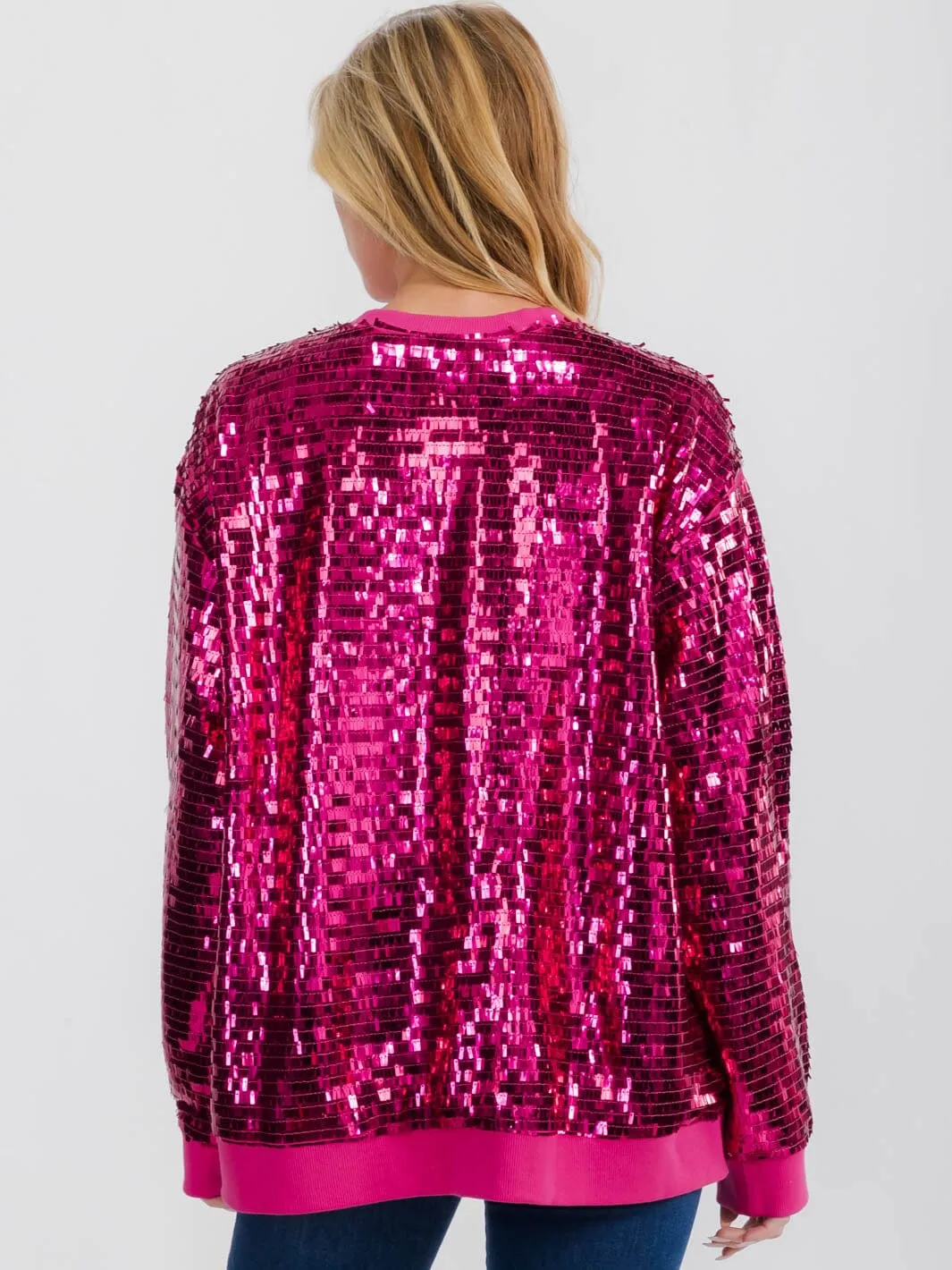 WOMEN'S LONG SLEEVE ZIPPER CLOSURE FRONT POCKETS SEQUINS JACKET