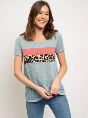 WOMEN'S MULTI STRIPES PRINT TOP