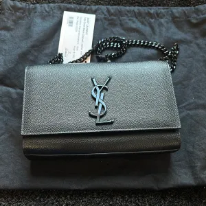YSL KATE Small Black Grained Leather with Black Hardware