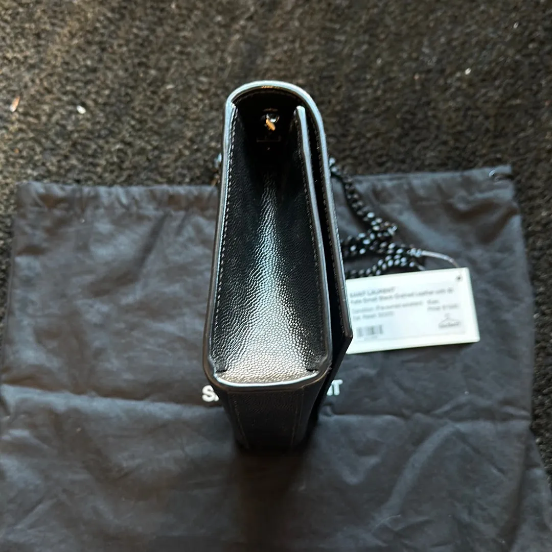 YSL KATE Small Black Grained Leather with Black Hardware