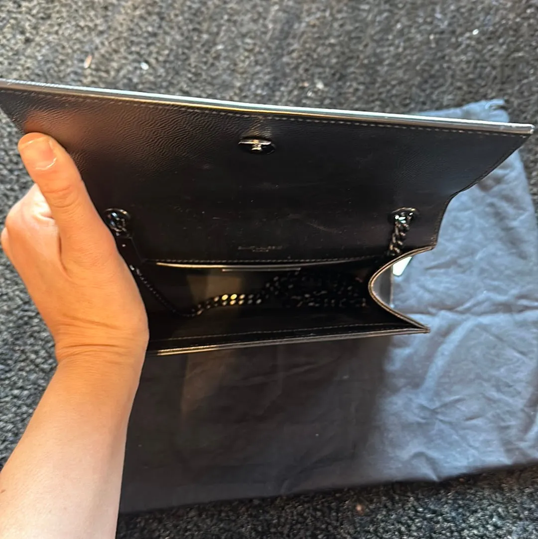 YSL KATE Small Black Grained Leather with Black Hardware
